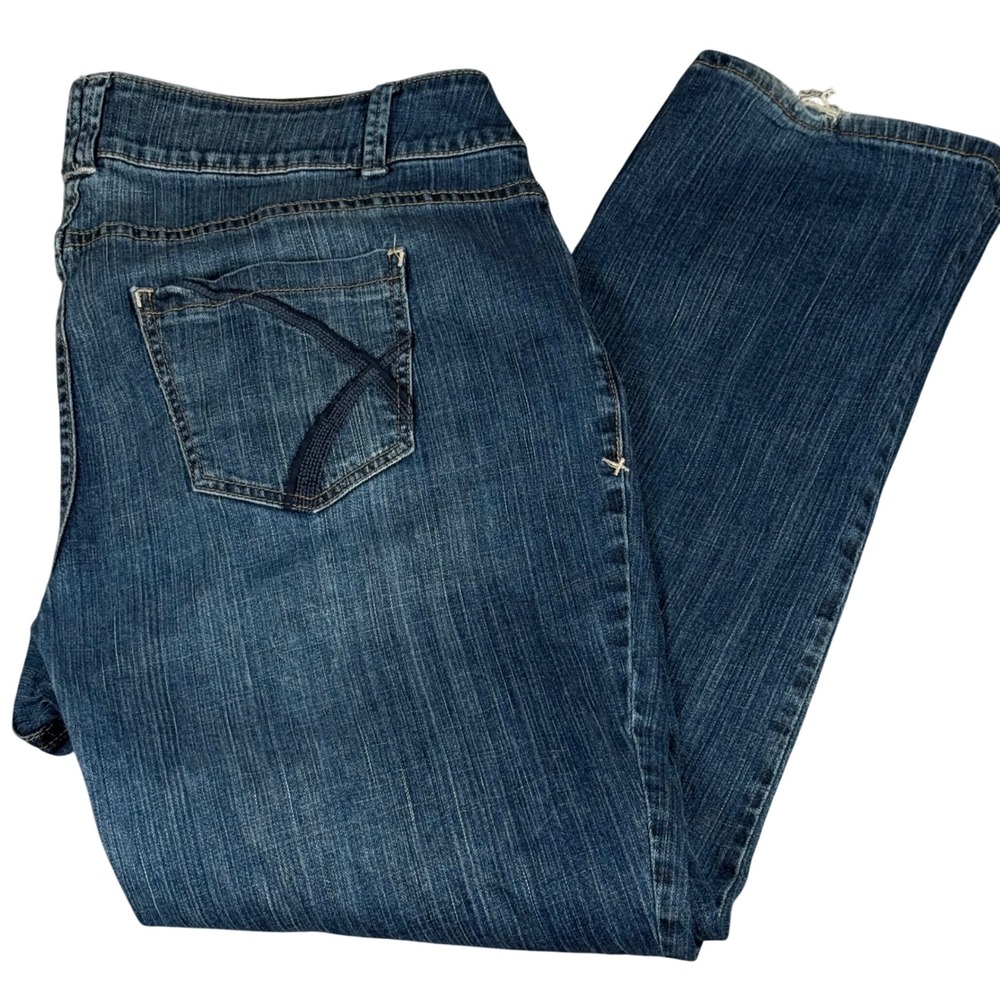 Lane Bryant Bootcut Jeans Womens Size 20 Pants‎ Trendy Distressed Denim Stretch
